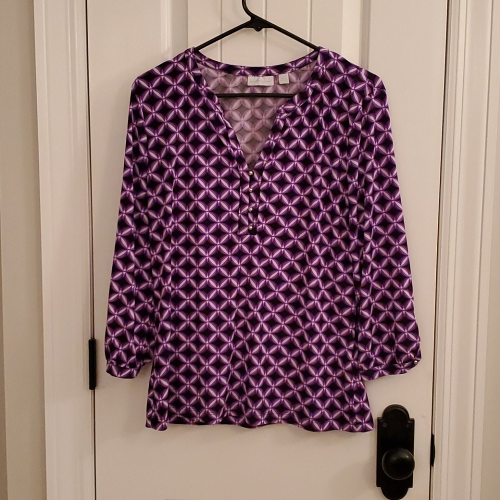 Purple/black blouse